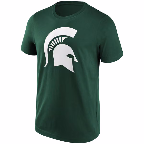 Michigan State Spartans Primary Logo NCAA T-Shirt Green view 1