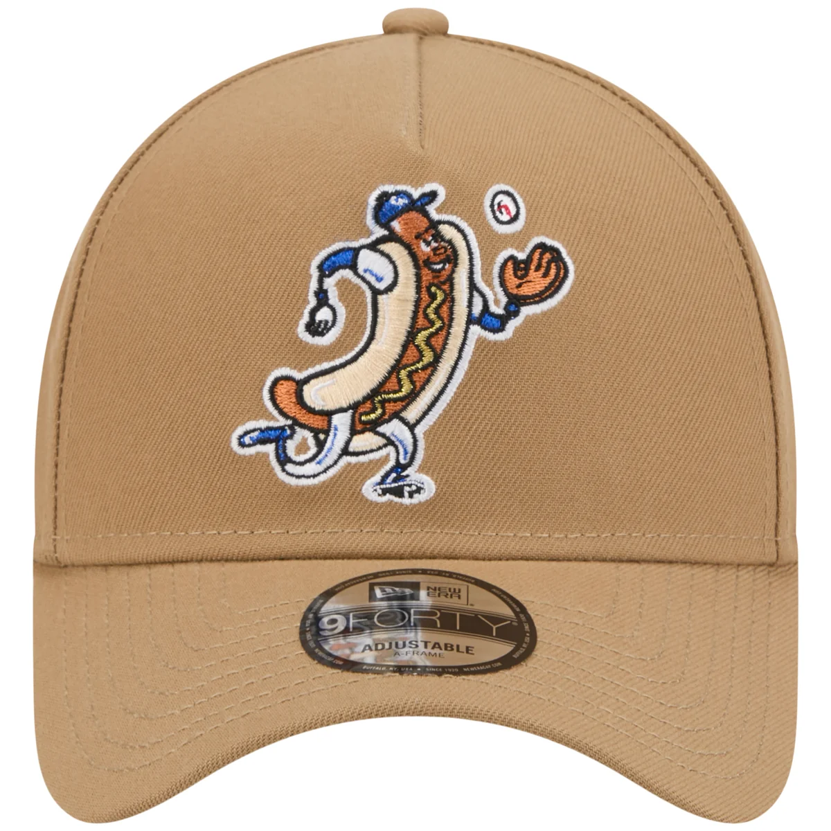 Los Angeles Dodgers Los Angeles Crown the City - Hot Dog - Khaki/Royal New Era 9FORTY detail view