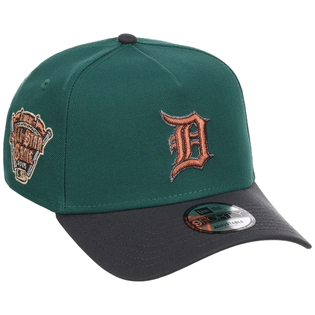 Detroit Tigers MLB Emerald Graphite New Era 9FORTY front view