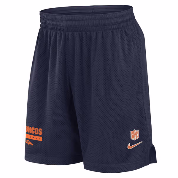 Denver Broncos 2024 NFL Sideline Mesh Nike Dri-FIT Shorts Navy view 1