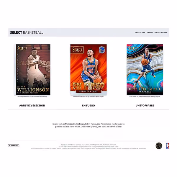2021/22 Panini Select Basketball NBA Hobby Box view 4