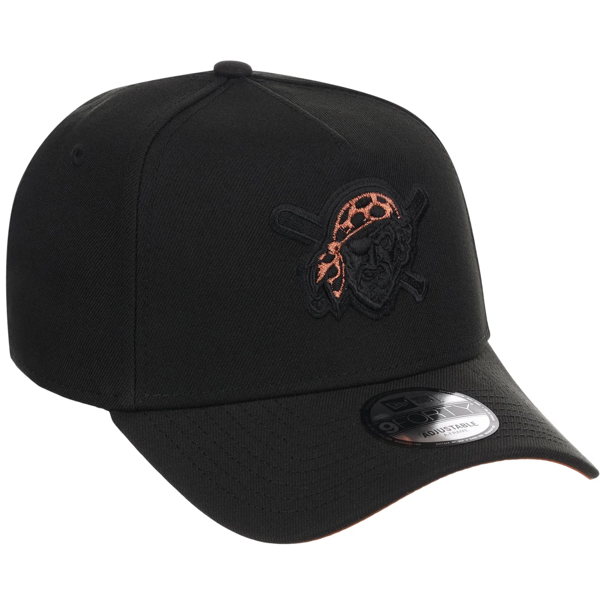Pittsburgh Pirates MLB Black x Rust FASHION CORE New Era 9FORTY A-Frame front view