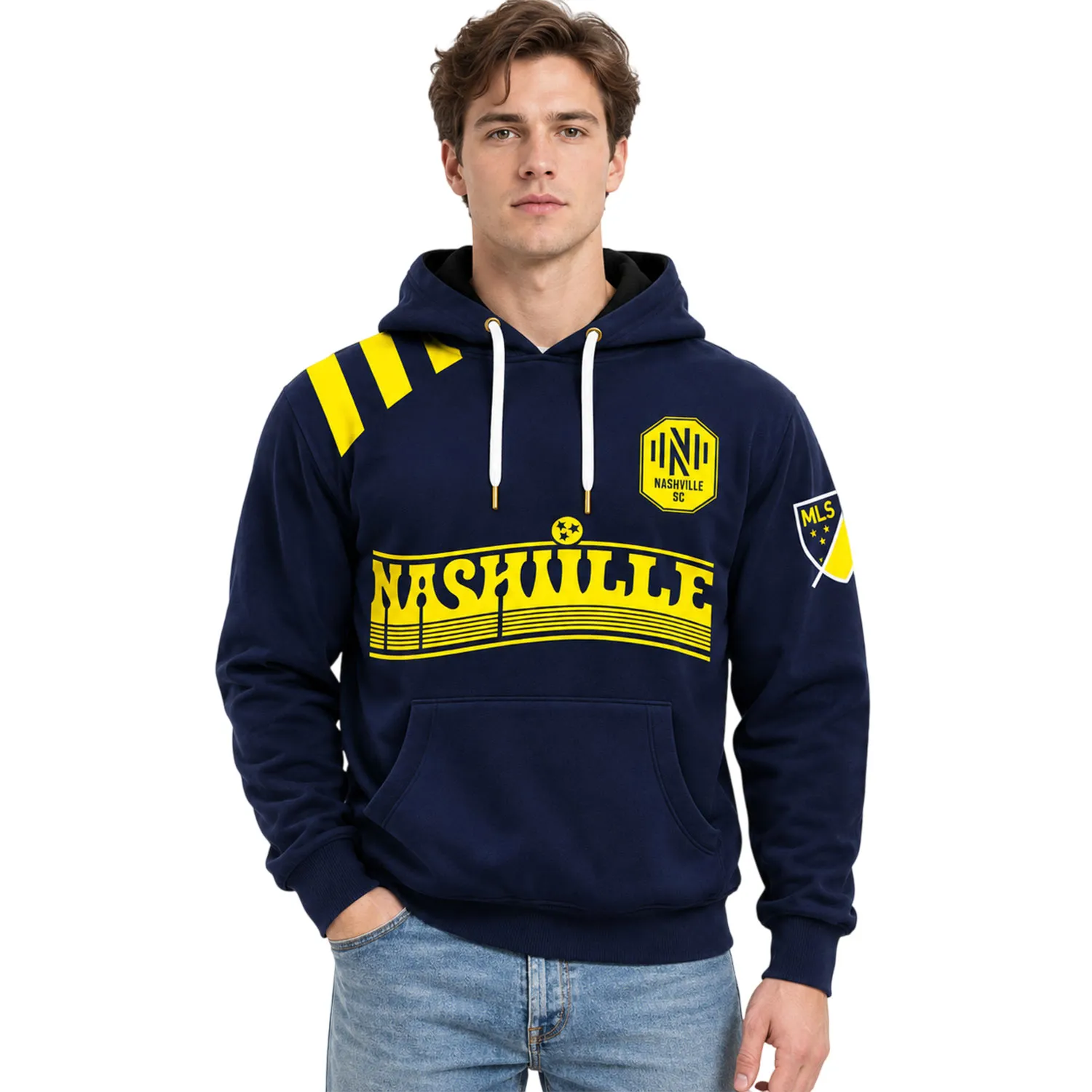Nashville SC Pullover Hoodie Bold Skyline Look