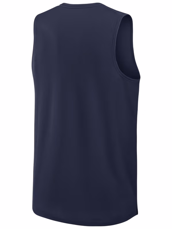 New England Patriots Miler Dri-FIT NFL Muscle Tank Top Navy view 2