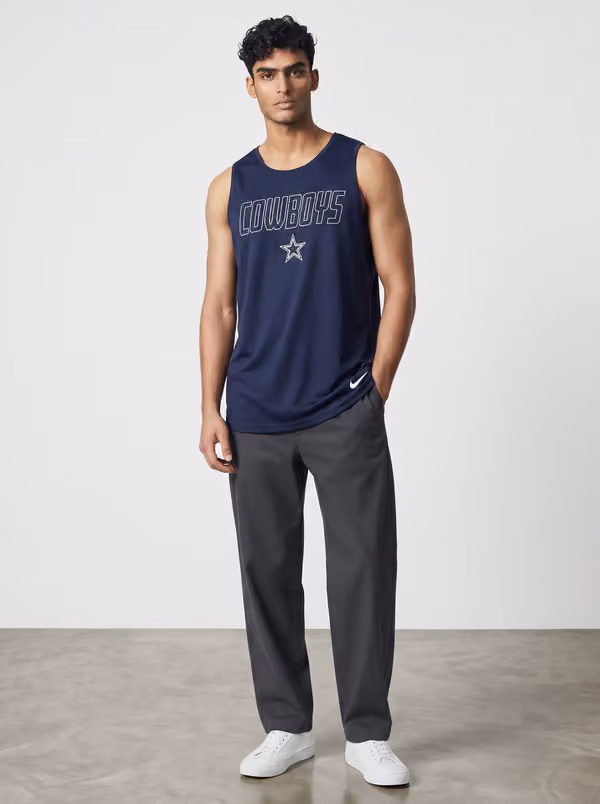 Dallas Cowboys Miler Dri-FIT NFL Muscle Tank Top Navy view 3