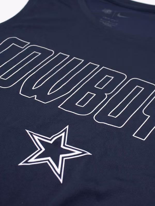 Dallas Cowboys Miler Dri-FIT NFL Muscle Tank Top Navy view 4
