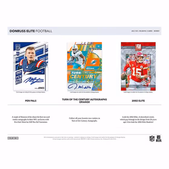 2022 Panini Donruss Elite NFL Football Hobby Box view 3