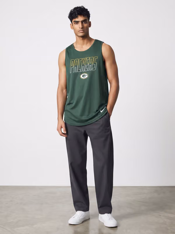 Green Bay Packers Miler Dri-FIT NFL Muscle Tank Top Green view 3