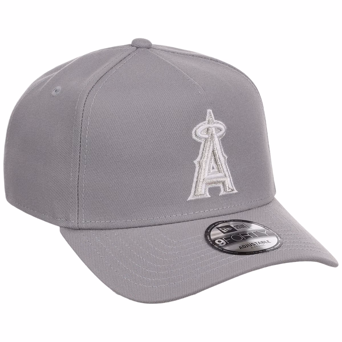 Anaheim Angels MLB Gray x White FASHION CORE New Era 9FORTY A-Frame front view