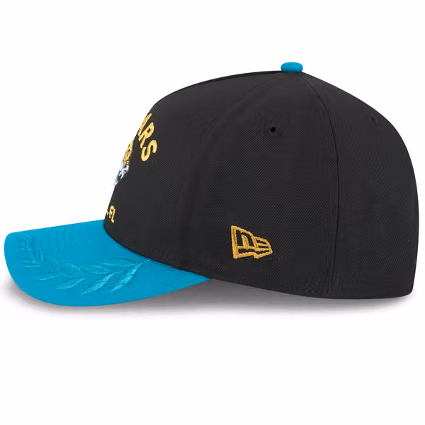 Jacksonville Jaguars 2025 NFL Draft 9FORTY M-Crown A-Frame Snapback Cap Black view 5