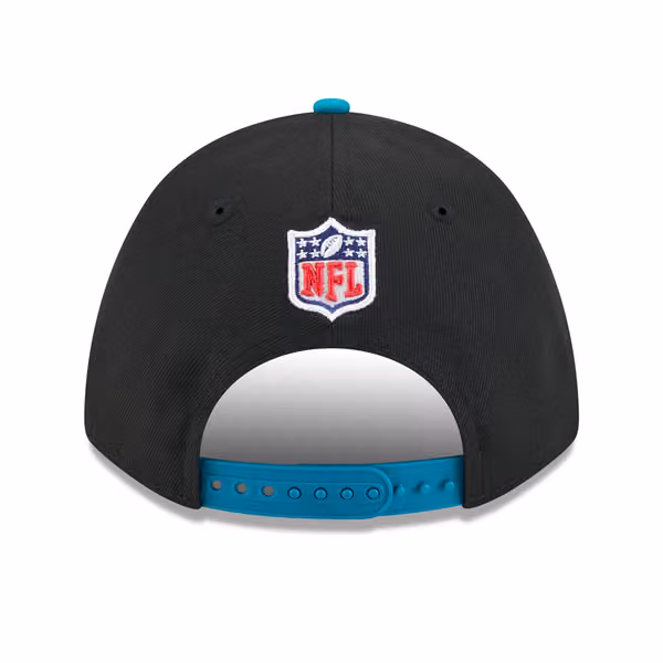 Jacksonville Jaguars 2025 NFL Draft 9FORTY M-Crown A-Frame Snapback Cap Black view 2