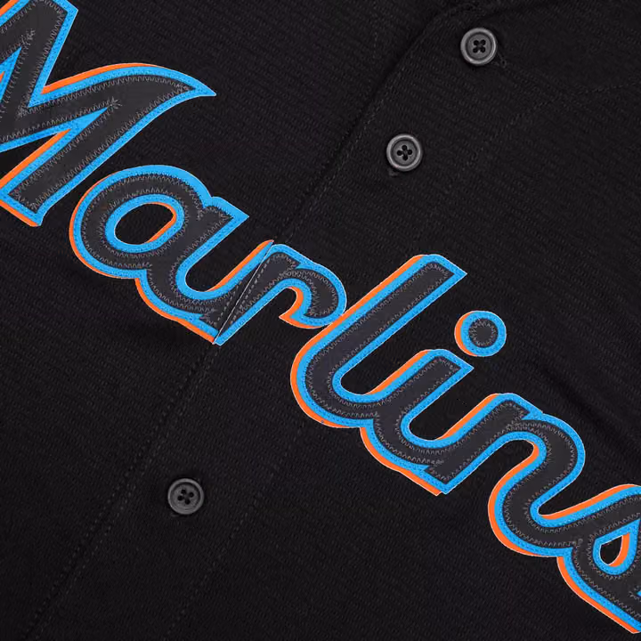 Miami Marlins Nike MLB Alternate Jersey Black view 3