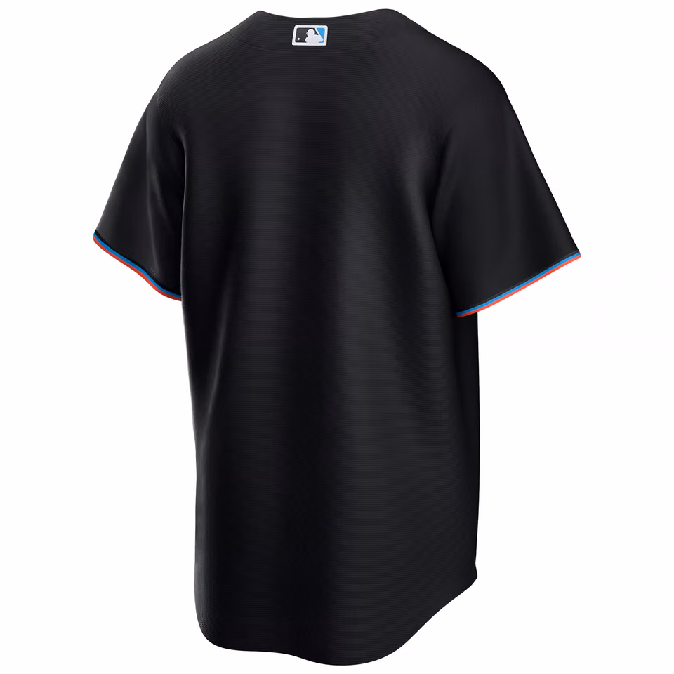 Miami Marlins Nike MLB Alternate Jersey Black view 2