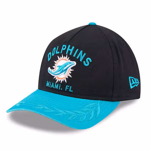 Miami Dolphins 2025 NFL Draft 9TWENTY A-Frame Adjustable Cap Black product photo