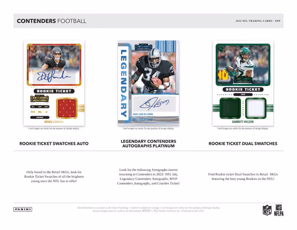 2022 Panini Contenders Football NFL Jumbo Value Fat-Pack Box view 4