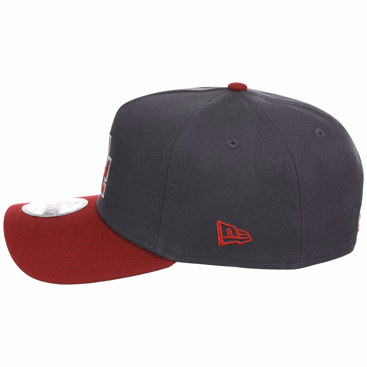 Los Angeles Dodgers MLB Graphite x Cardinal FASHION CORE New Era 9FORTY A-Frame detail view