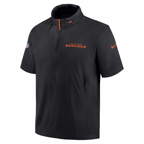 Cincinnati Bengals 2024 NFL Sideline Nike Lightweight Coach Jacket Black view 2