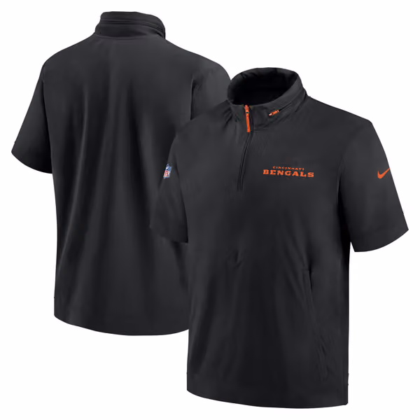 Cincinnati Bengals 2024 NFL Sideline Nike Lightweight Coach Jacket Black view 1
