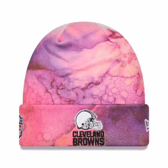 Cleveland Browns 2022 NFL On-Field Crucial Catch New Era Knit Hat Ink Dye product photo