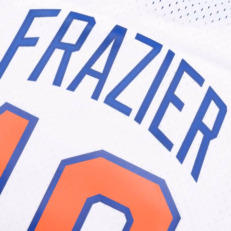 Walt Frazier #10 New York Knicks 1969-70 Swingman NBA Jersey White view 4