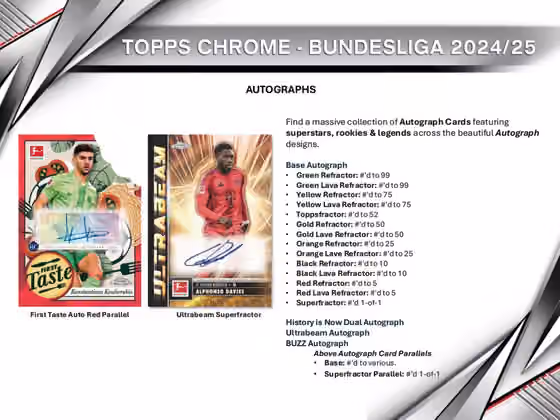 2024/25 Topps Chrome Bundesliga Football Blaster Box view 5