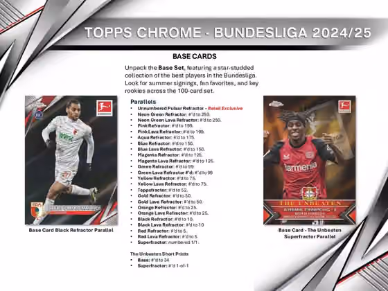 2024/25 Topps Chrome Bundesliga Football Blaster Box view 4