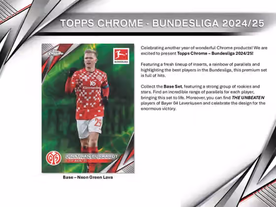 2024/25 Topps Chrome Bundesliga Football Blaster Box view 2