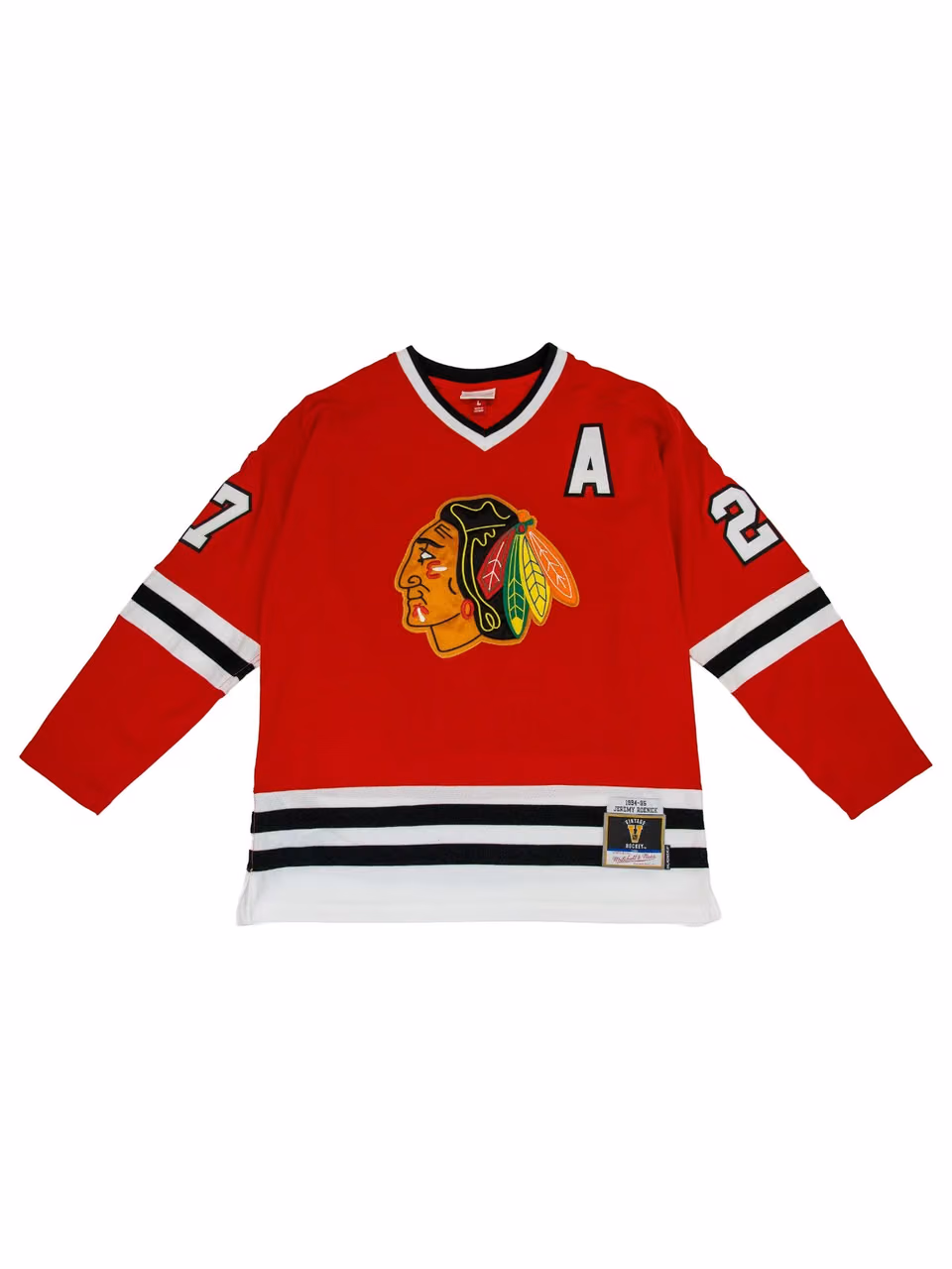 Jeremy Roenick #27 Chicago Blackhawks 1994-95 Premium Power Play NHL Jersey Red view 2