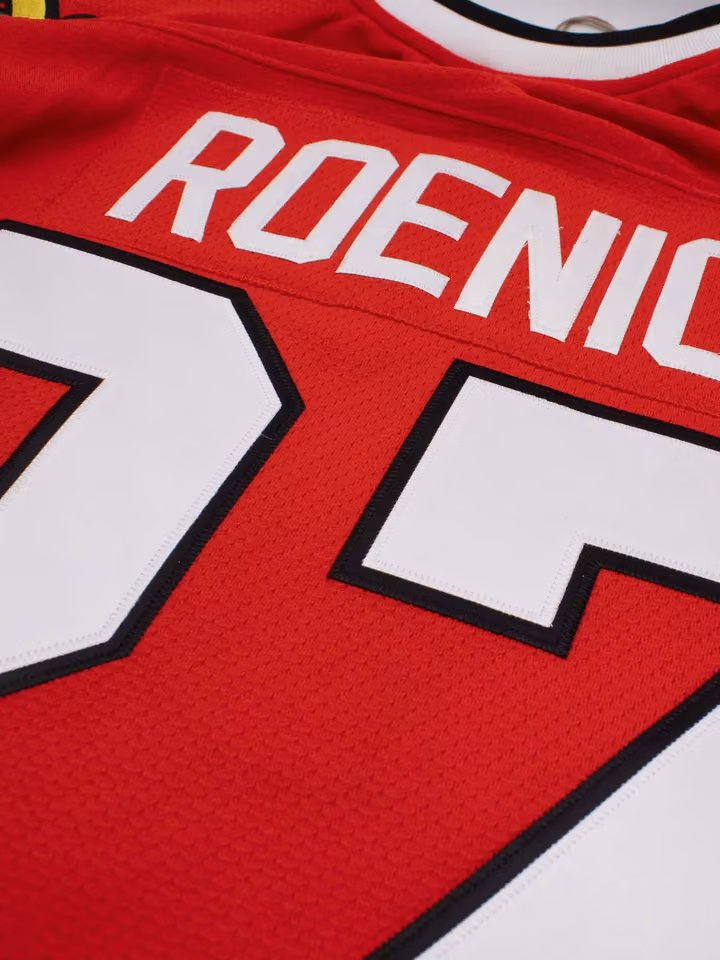 Jeremy Roenick #27 Chicago Blackhawks 1994-95 Premium Power Play NHL Jersey Red view 6