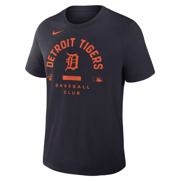 Detroit Tigers Early Work 2026 MLB Authentic Tri-Blend T-Shirt Navy view 1
