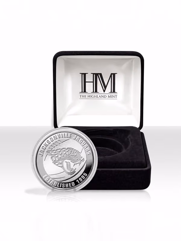 Jacksonville Jaguars Silver Plated 2026 NFL Game Flip Coin view 2