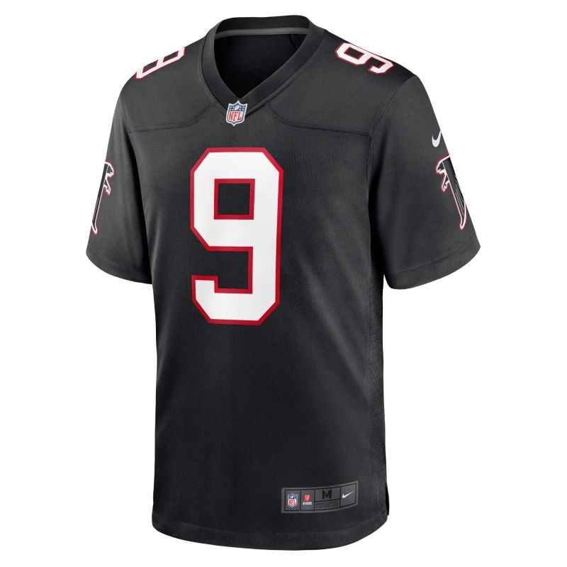 Michael Penix Jr. #9 Atlanta Falcons Game NFL Jersey Alternate Black view 2