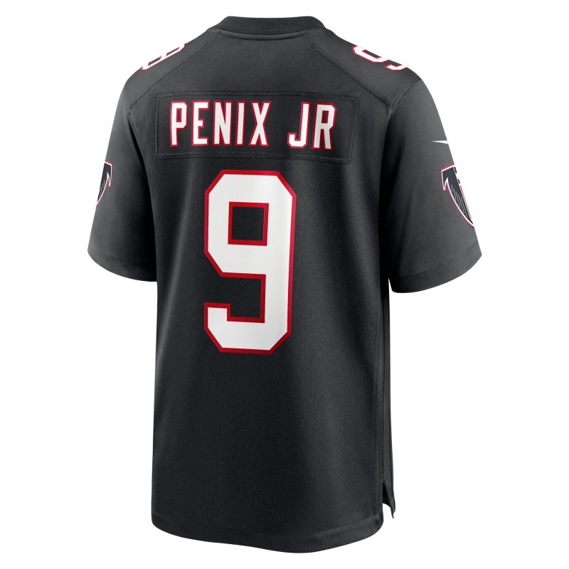 Michael Penix Jr. #9 Atlanta Falcons Game NFL Jersey Alternate Black view 3