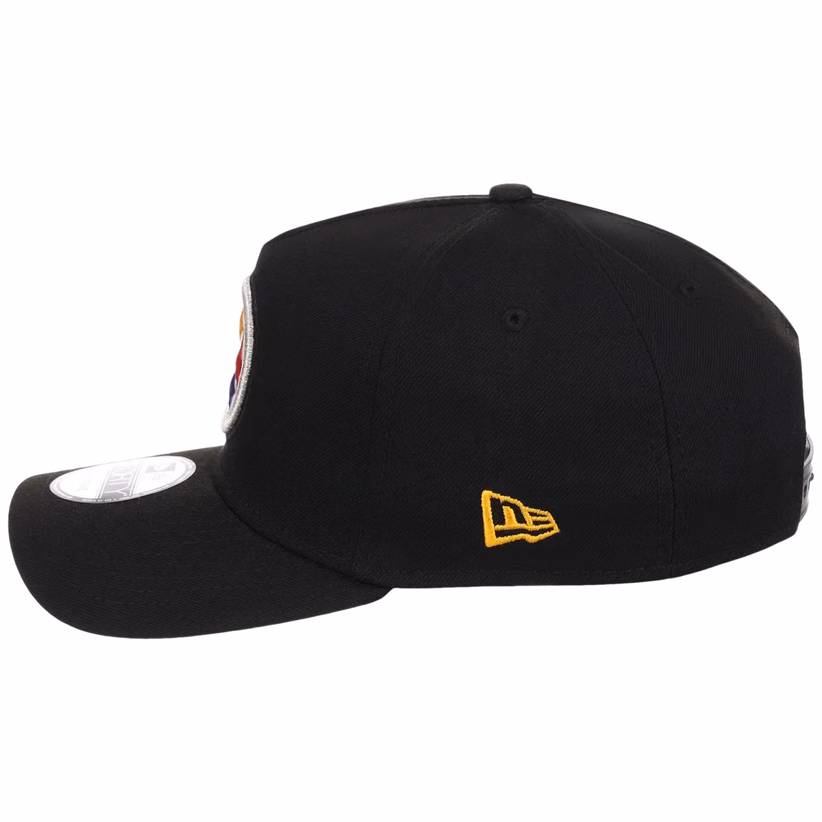 Pittsburgh Steelers NFL Black Dome New Era 9FORTY A-Frame detail view