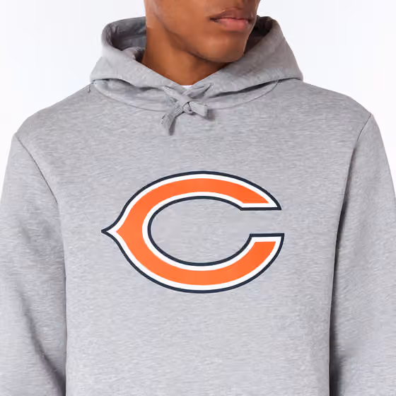 Chicago Bears Logo Hoodie New Era NFL Sweatshirt Grey view 5