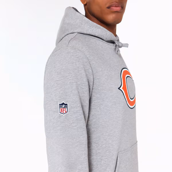 Chicago Bears Logo Hoodie New Era NFL Sweatshirt Grey view 3