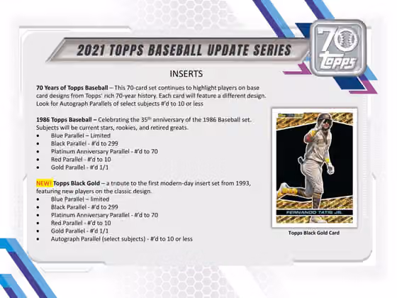 2021 Topps Update Series Baseball Hobby Box MLB view 4