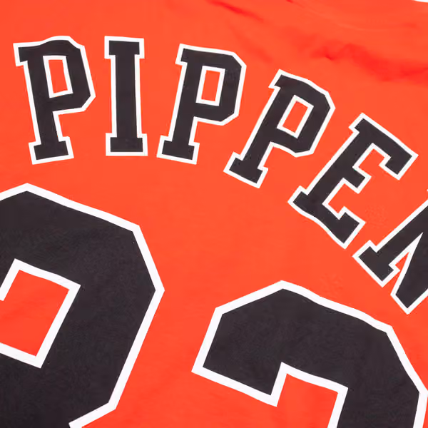 Scottie Pippen #33 Chicago Bulls Name & Number NBA Tee Red view 3