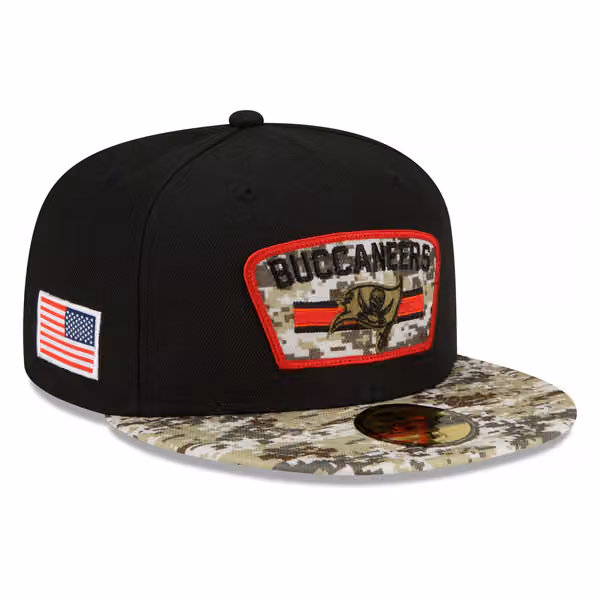 Tampa Bay Buccaneers 2021 NFL On-Field Salute to Service New Era 59FIFTY Fitted Cap product photo