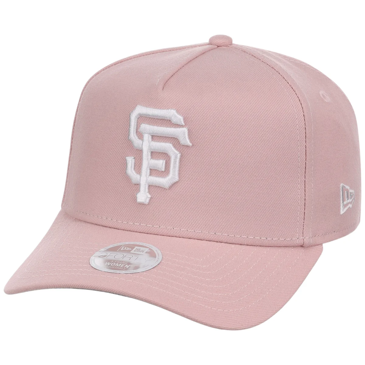 San Francisco Giants Women's New Era 9FORTY Pink A-Frame detail view