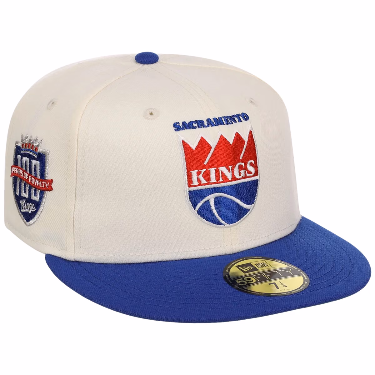 Sacramento Kings NBA Chrome OTC New Era 59FIFTY (Chrome/Royal) front view