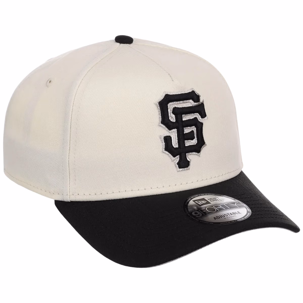 San Francisco Giants MLB Chrome x Black FASHION CORE New Era 9FORTY A-Frame front view