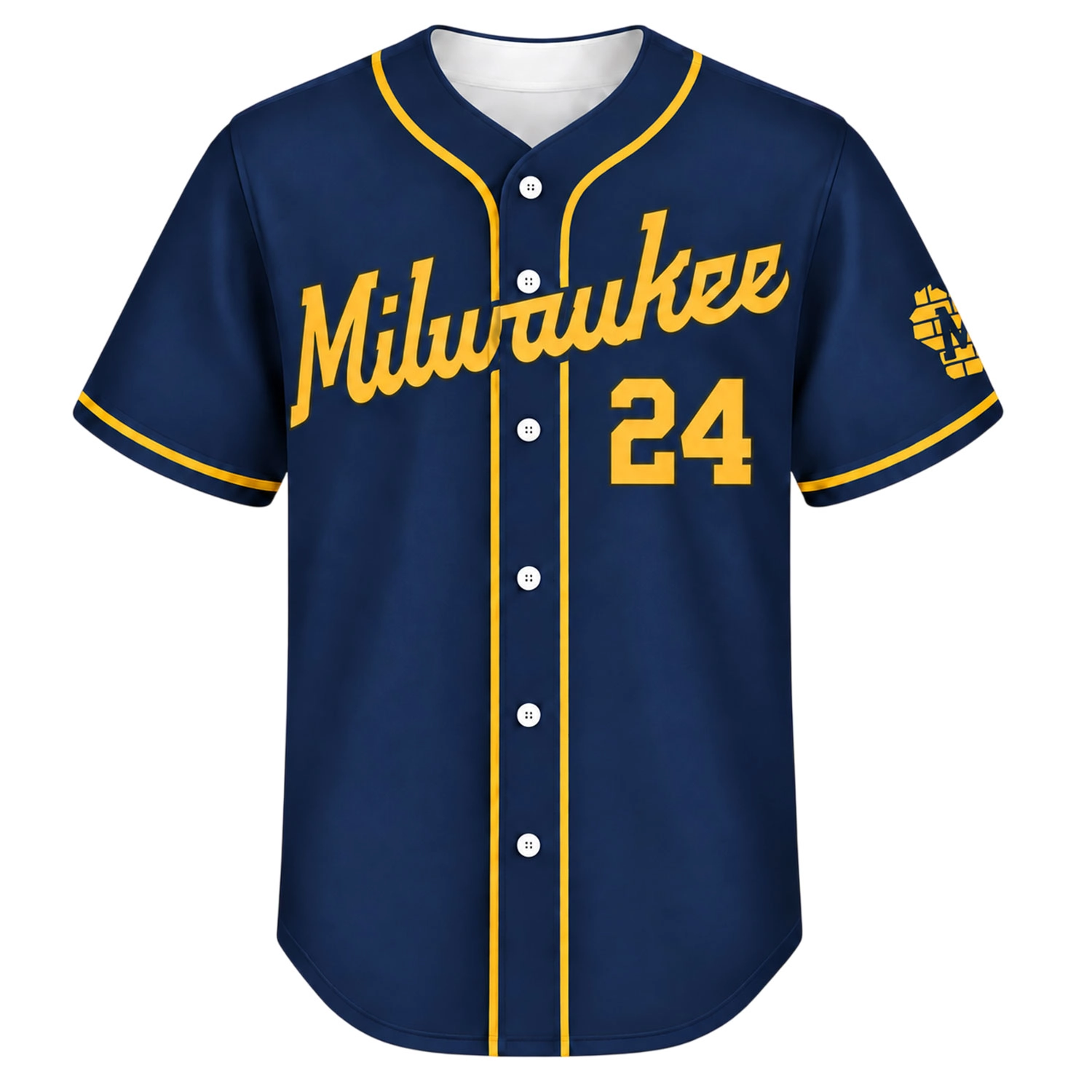 William Contreras Brewers Navy Jersey Dynamic Signature