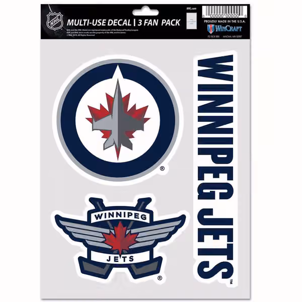 Winnipeg Jets Multi-Use NHL Decals Set (3 Pcs.) view 1