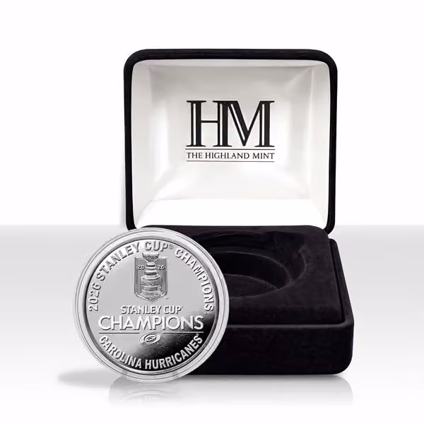 Carolina Hurricanes 2026 Stanley Cup Champions Silver Commemorative Coin view 2