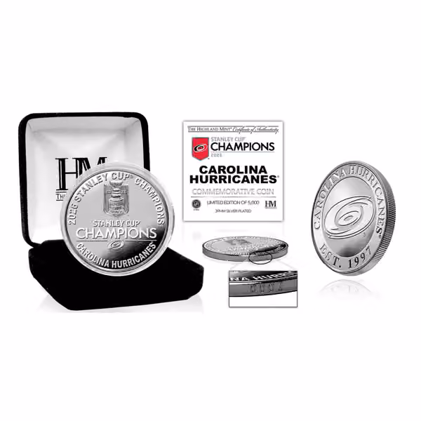Carolina Hurricanes 2026 Stanley Cup Champions Silver Commemorative Coin view 1