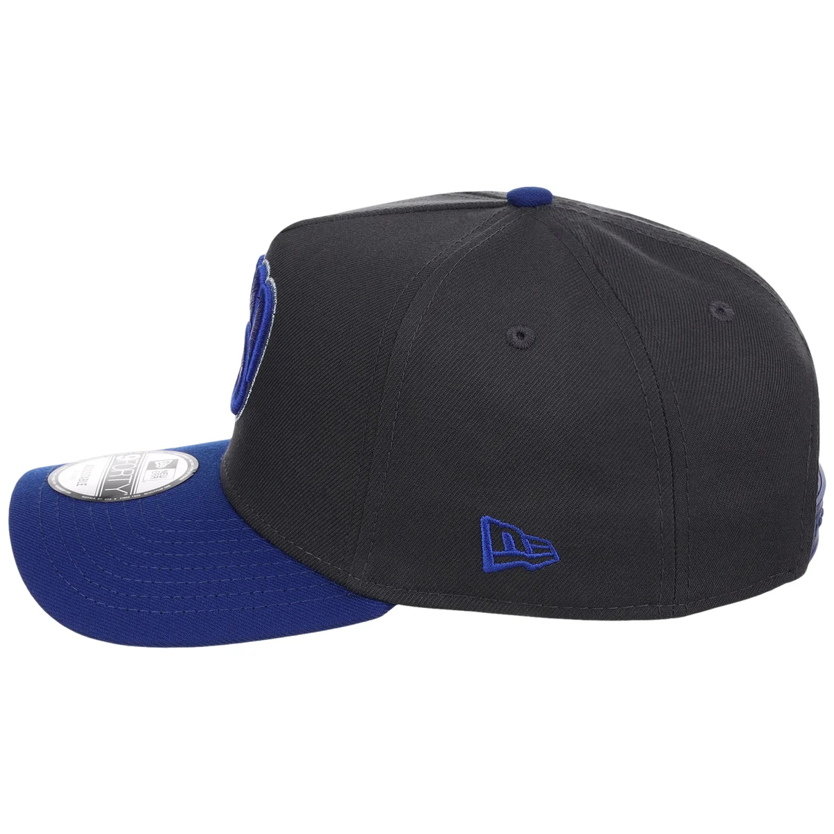 Milwaukee Brewers MLB Graphite x Royal FASHION CORE New Era 9FORTY A-Frame detail view