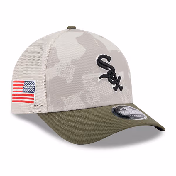 Chicago White Sox 2025 MLB Armed Forces 9FORTY M-Crown A-Frame Snapback Cap product photo