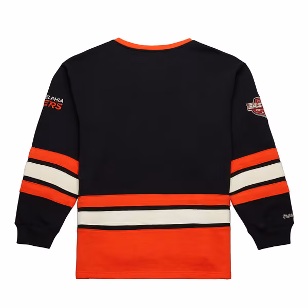 Philadelphia Flyers Mitchell & Ness Heritage NHL Lace-Up Jersey Crew view 2
