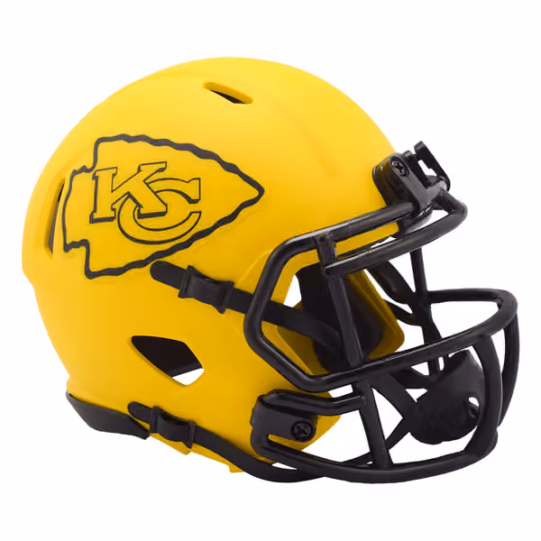 Kansas City Chiefs Rave Alternate NFL Speed Mini Helmet Yellow view 1